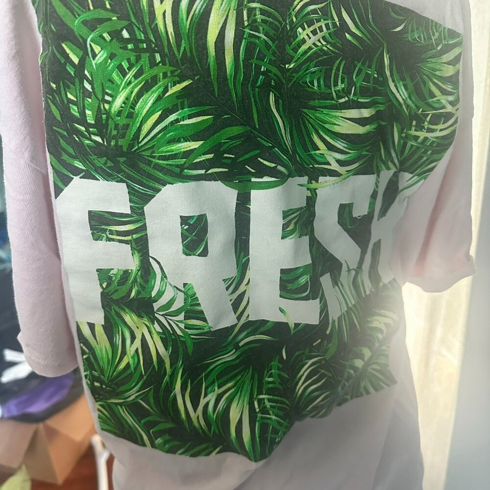 2 Monkeys Brand Pink "Fresh" t-shirt size L